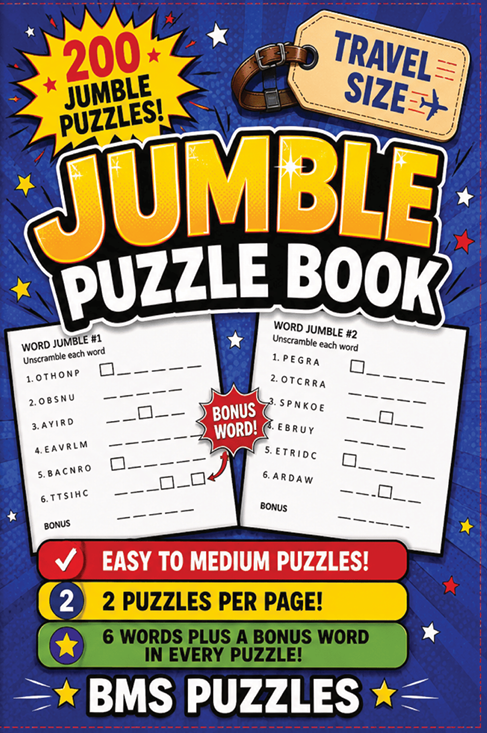 JUMBLE PUZZLE BOOK, TRAVEL SIZE